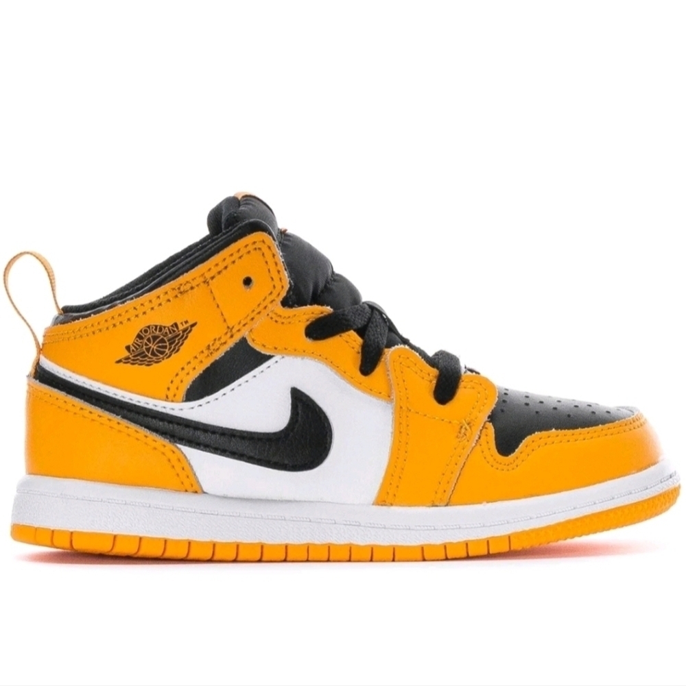 Nike Jordan 1 Mid Taxi (TD) 640735 701 Kid's Size 8C Black/White